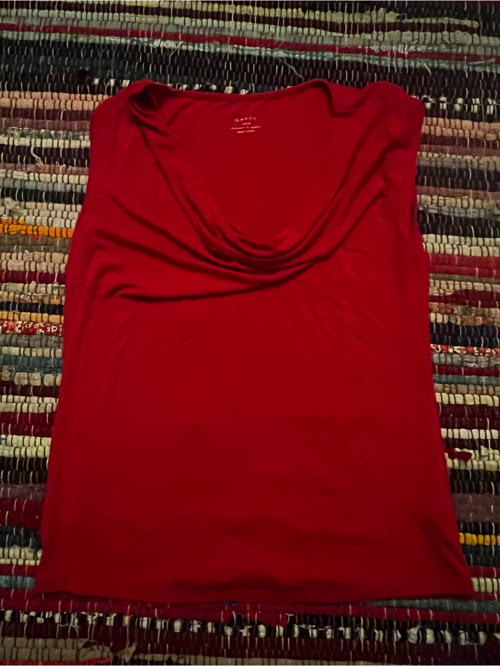 Red Draped Top